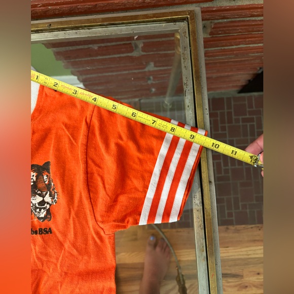 Vintage 80s Boy Scouts of America Tiger Cub Shirt Orange Made in USA Med 10-12 - Picture 4 of 10